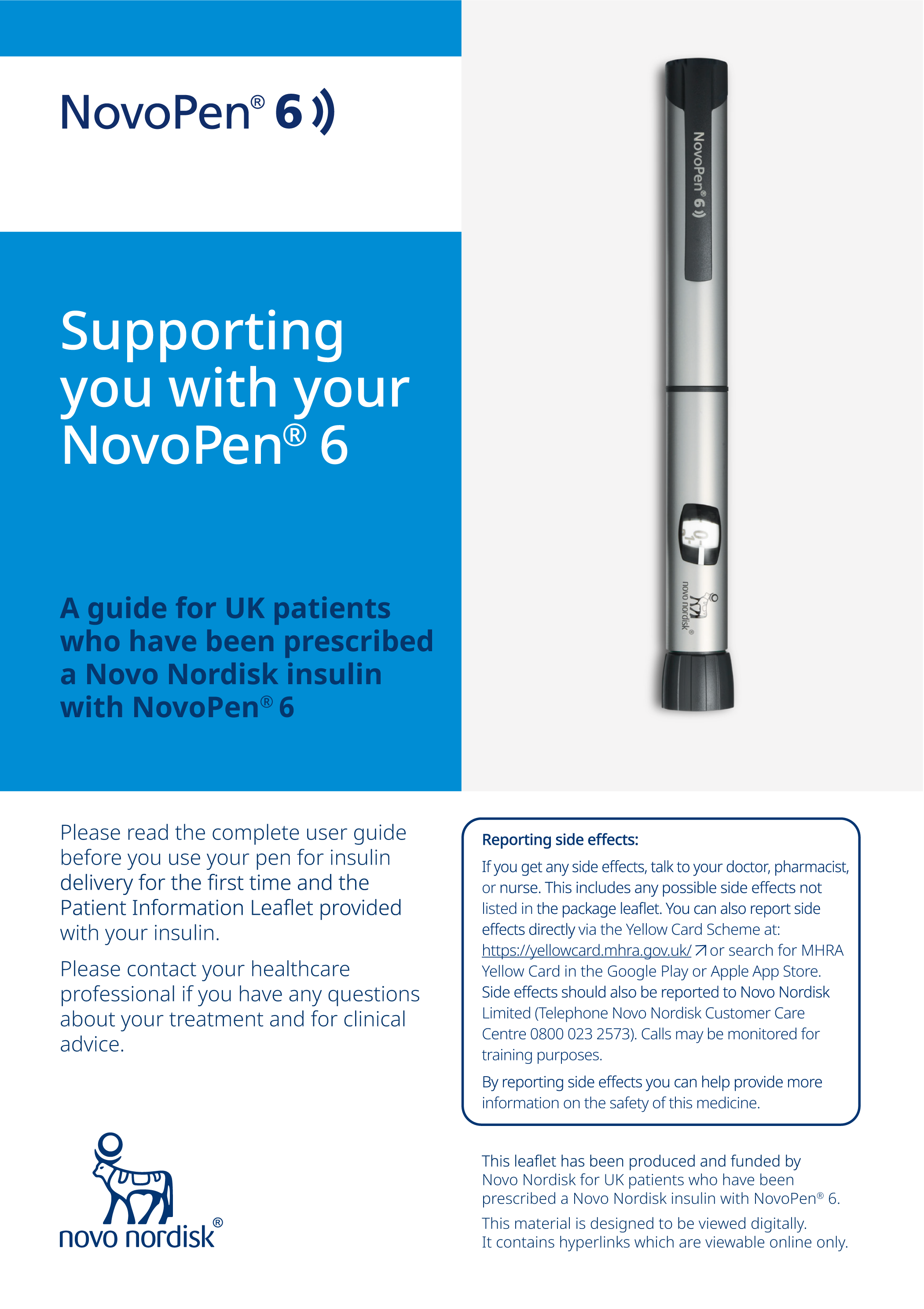 Patient NOVOPEN® 6 and NOVOPEN ECHO® PLUS